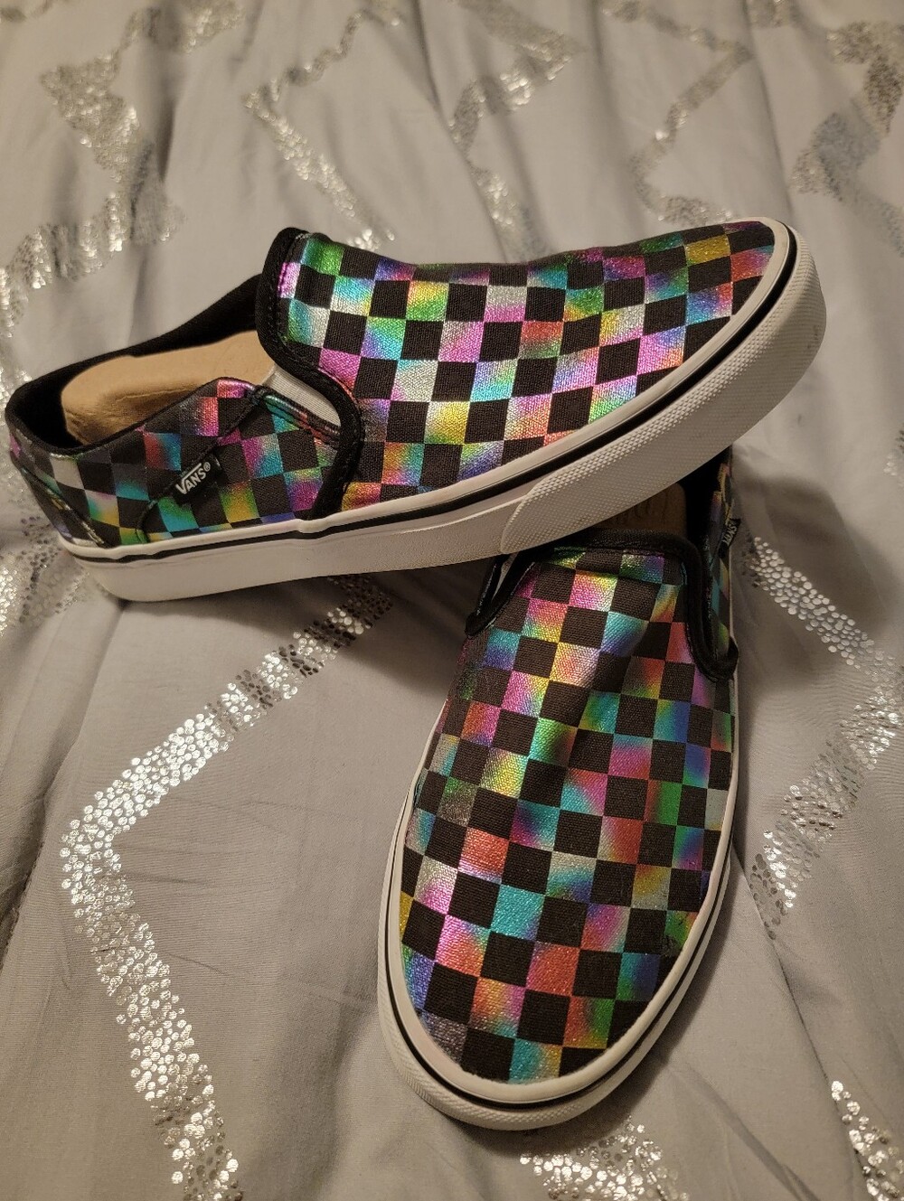 Vans Classic Slip-On Iridescent Rainbow - Size 9.5